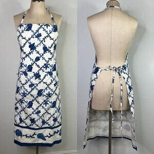 Pomegranate Sealife Print 100 % Cotton Apron One Size, Kitchen Accessory, Cook